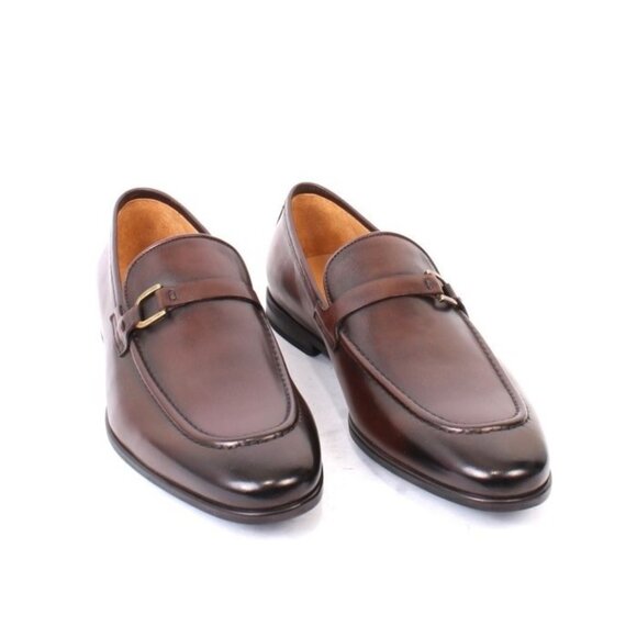ROBERTO SERPENTINI 9210a Brown Leather Moccasins Loafers Shoes main image 4